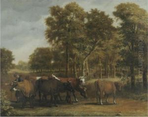 A Landscape With Cows And A Herder