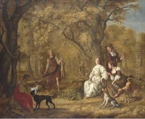 Diana And Her Nymphs After The Hunt by Jan Victors