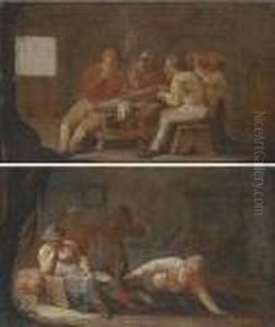 Peasants Smoking And Drinking In A Tavern; And Peasants In Atavern