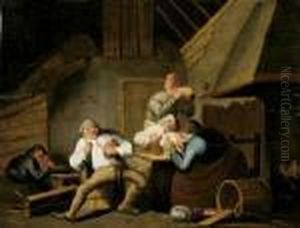 Scheuneninterieur.