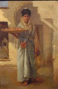 Arab Woman Carrying Oranges