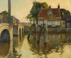 View Of A Canal With Bridge by Bernard, Ben Viegers
