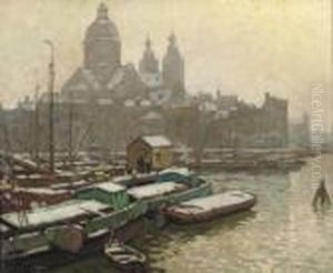 View Of The Prins Hendrikkade With The Nicolaaskerk, Amsterdam View Of The Prins Hendrikkade With The Nicolaaskerk, Amsterdam