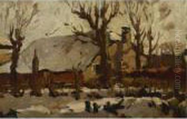 Farm In The Snow - view 1