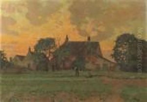 In The Kitchen-garden At Sunset by Bernard, Ben Viegers