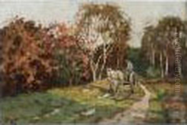 A Farmer With A Horse-drawn Cart - view 1