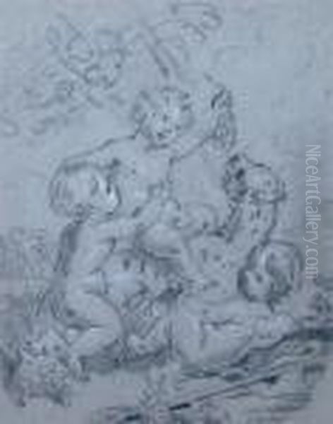 Baccanalia With Putti - view 1