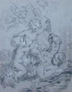 Baccanalia With Putti by Joseph-Marie Vien