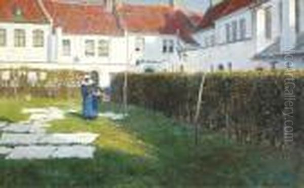 Zicht In Hetbegijnhof - Het Bleken Van De Was - view 1