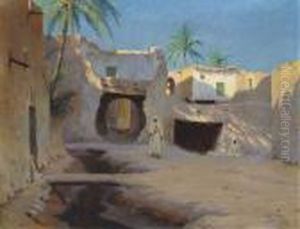 Zicht Te Biskra, Algerie (1903) by Emmanuel Vierin