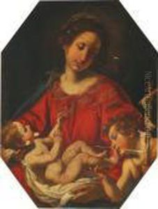 La Madonna Con Il Bambino E San Giovannino by Jacopo Vignali
