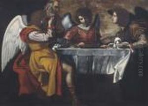 Abramo Serve A Mensa Gli Angeli by Jacopo Vignali