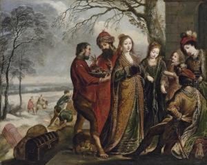 Solomon And The Queen Of Sheba, In A Winter Landscape