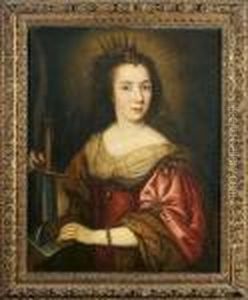 Portrait De Femme En Sainte Catherine D'alexandrie