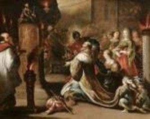 Salomone Adora Gli Idoli by Claude Vignon