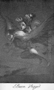 Caprichos Plate 64 Bon Voyage by Francisco Goya Fuendetodos