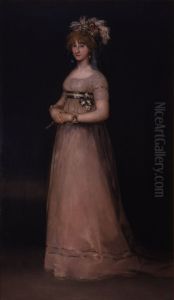 Portrait Of The Countess Of Chinchon by Francisco Goya Fuendetodos