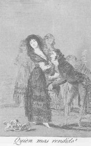 Caprichos Plate 27 Which Of Them Is More Overcome by Francisco Goya Fuendetodos