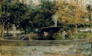 Fountain In The Park by Julio Vila y Prades