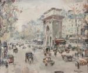 Parisian Street Scenes (a Pair)