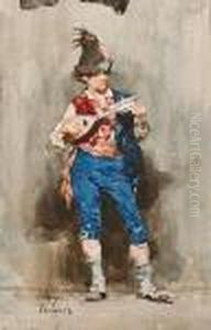 Mandolin Player by Jose Villegas y Cordero
