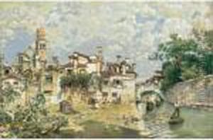 A Venetian Canal by Jose Villegas y Cordero
