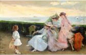 Terraza En Biarritz (on The Terrace In Biarritz) by Jose Villegas y Cordero