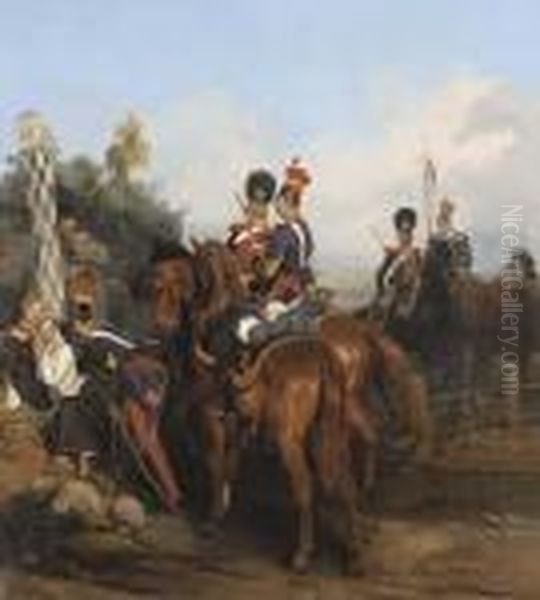 Life Guard Lancer Regiment And Guard Horse Grenadier Regiment At Rest - view 1