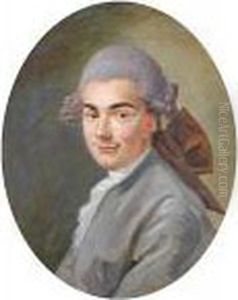 Portrait Of A Gentleman, Bust-length, In Agrey Coat And A White Jabot