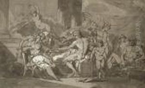 Scene De Banquet Avec Jupiter Et Mercure