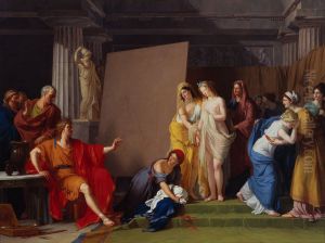 Zeuxis Choosing His Models For The Image Of Helen From Among The Girls Of Croton by Francois-Andre Vincent