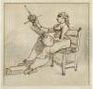 Caricature D'un Peintre
