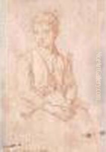 Portrait De Femme Assise Les Mains Croisees