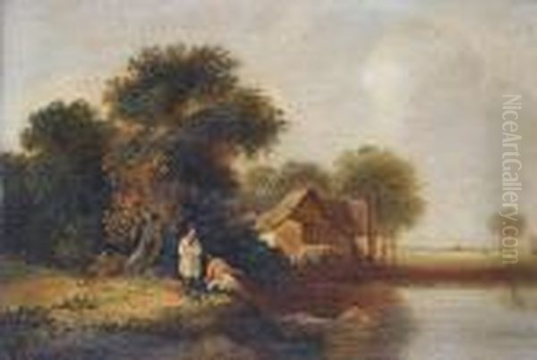 Figures Bathing On The River Yar - view 1
