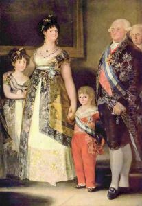 Charles IV and his Family (detail) by Francisco Goya Fuendetodos