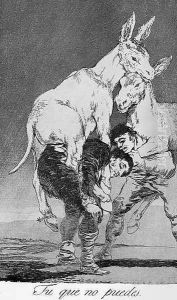Caprichos - Plate 42: They who Cannot by Francisco Goya Fuendetodos