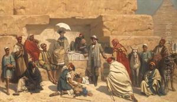 Lunch At The Foot Of The Pyramids, Gizeh - view 1