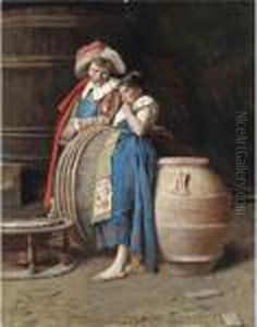 Ritratto Di Popolana In Costume by Francesco Vinea