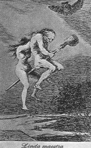 Caprichos - Plate 68: Lovely Teacher by Francisco Goya Fuendetodos