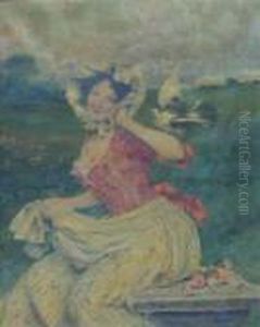 Maiden With Dove by Francesco Vinea