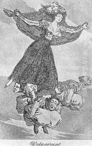 Caprichos - Plate 61: They are Flying by Francisco Goya Fuendetodos