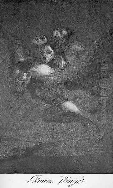 Caprichos - Plate 64: Bon Voyage - view 1