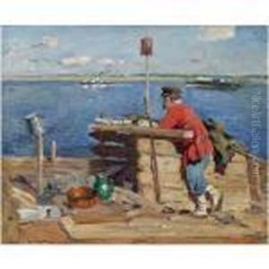 On The Volga by Sergey Arsenievich Vinogradov