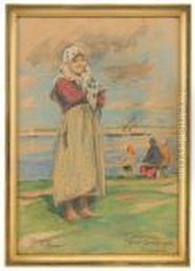 Girl From The Volga by Sergey Arsenievich Vinogradov