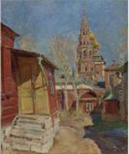 View Of Church, Moscow by Sergey Arsenievich Vinogradov