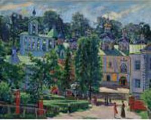 Village Landscape by Sergey Arsenievich Vinogradov