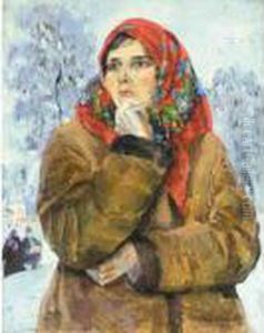 Girl In A Red Scarf