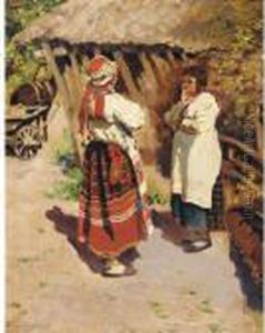 Two Peasant Women by Sergey Arsenievich Vinogradov