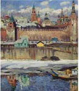 Moscow, Kremlin by Sergey Arsenievich Vinogradov