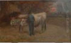 Buoi In Campagna by Giulio Cesare Vinzio